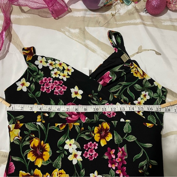 White House Black Market Black Floral Maxi Dress - Picture 6 of 16